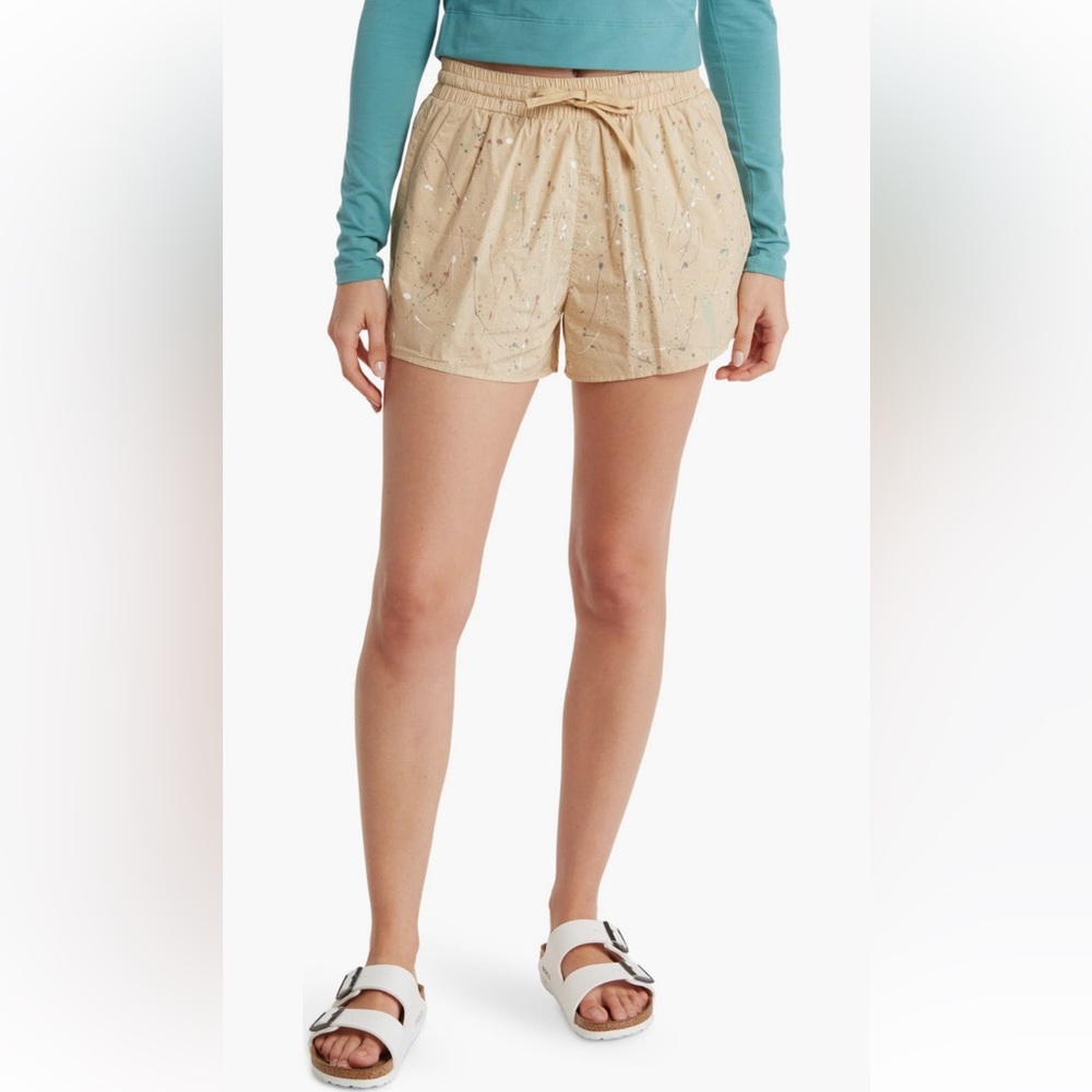 ATM Anthony Thomas Melillo Paint Splatter Cotton
Poplin Shorts | Butter, Large